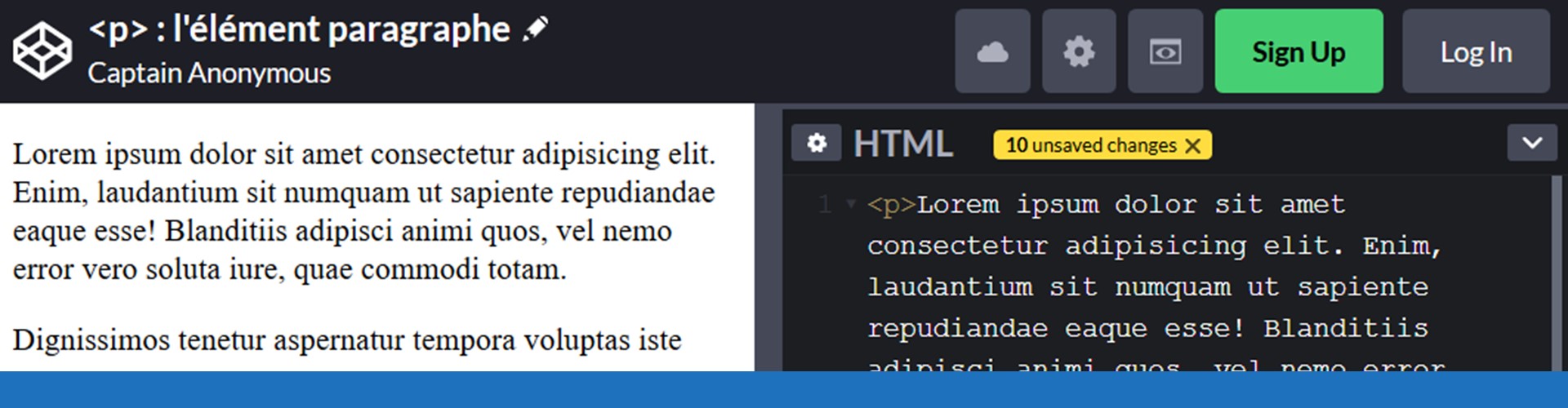 HTML : L'élément p