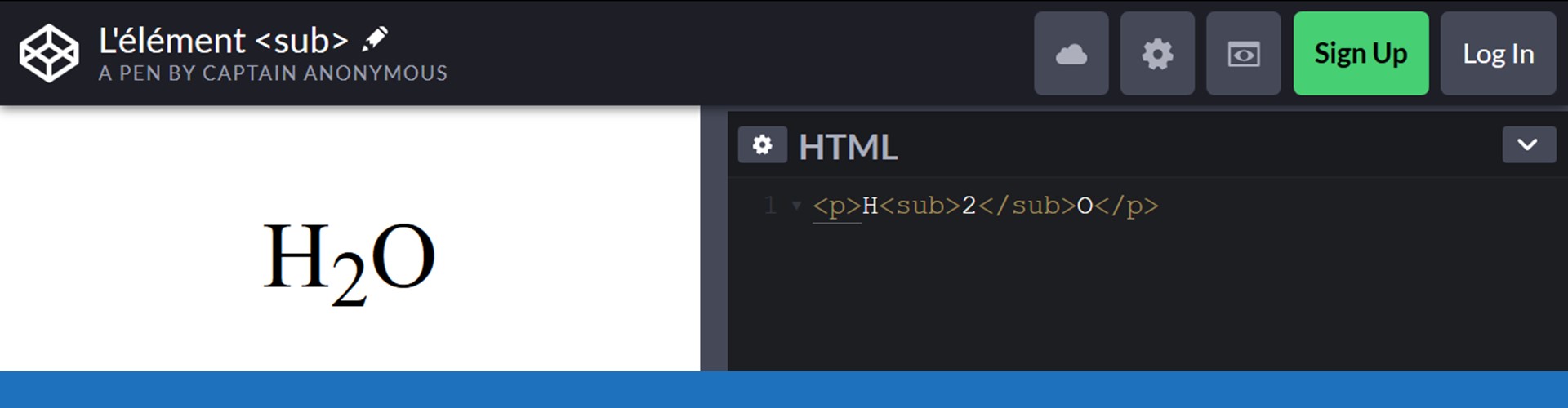 HTML : L'élément sub