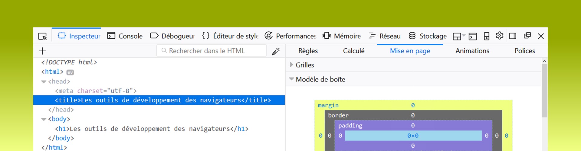 Outils de développement web