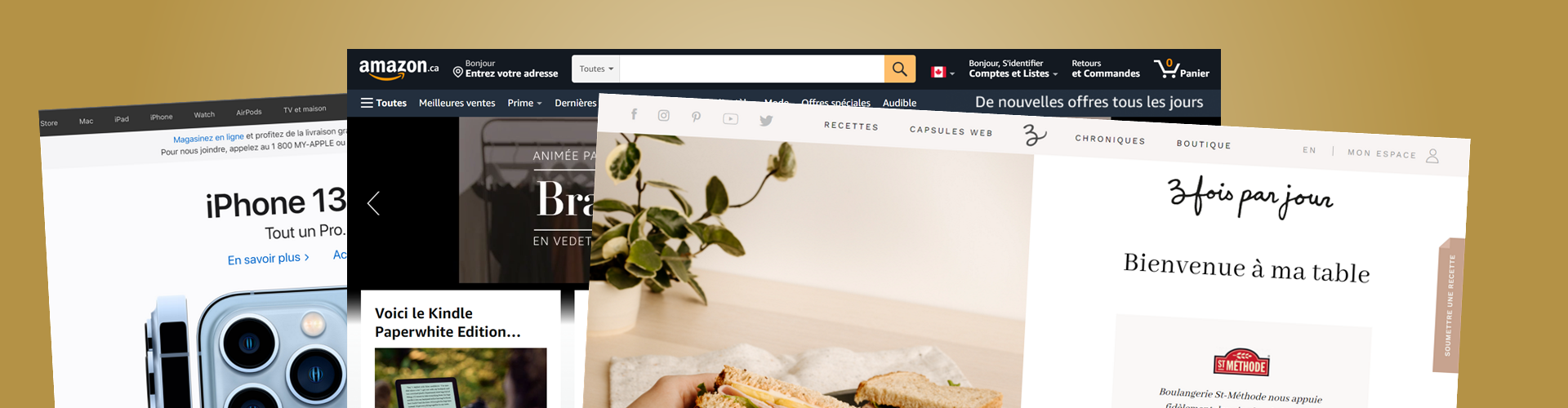 La page d'accueil du site